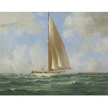 Maurice Canning Wilks RUA ARHA (1910-1984) SAILING OFF THE IRISH COAST oil on canvas signed lower