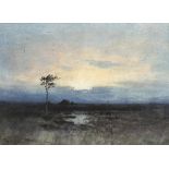 William Percy French (1854-1920) SUNSET SCENE watercolour signed lower left 7 x 9¾in. (17.78 x 24.