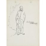 Jack Butler Yeats RHA (1871-1957) JOHNNIE FROM GORT ink titled centre right 5 x 3½in. (12.70 x 8.