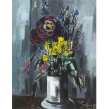 Norah McGuinness HRHA (1901-1980) FLOWERS IN VASE, 1960 oil on canvas signed and dated lower right