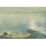 George Russell (Æ")" (1867-1935) MISTY SUNSHINE, DUBLIN BAY, 1905 oil on canvas signed in monogram