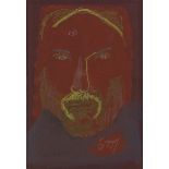 Tony O'Malley HRHA (1913-2003) SELF PORTRAIT pastel signed lower right; titled lower left; inscribed