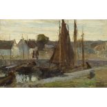 Walter Frederick Osborne RHA ROI (1859-1903) HARBOUR SCENE, c.1898 oil on canvas laid on board