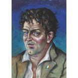 Harry Kernoff RHA (1900-1974) BRENDAN BEHAN, 1960 pastel signed and dated centre left 15½ x 11in. (