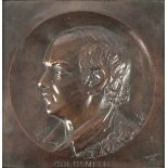 1885 Relief portrait of Oliver Goldsmith (1728-1774) by Denis B. Sheahan (fl.1870-1900) Denis B.