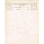 1916 Tom Clarke, letterhead paper An unused sheet of letterheaded paper of Tomás S. Ó Cléirigh,