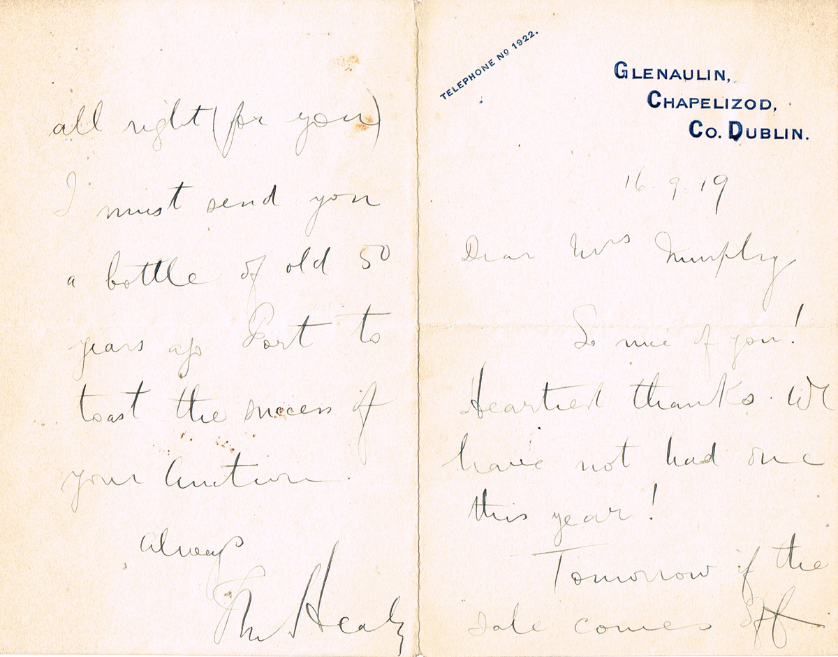 1905-28 collection including signatures and letters from Lord Lieutenant and Governor-General of - Image 3 of 3