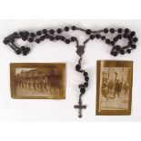 1916 Lieutenant Harry Douglas, Sherwood Foresters, rosary given by a prisoner's mother. A white