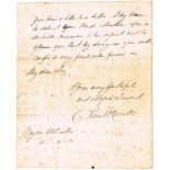 1826 (18th October) Daniel O'Connell letter referring a young man for a position as a Sub