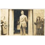 1922 (July 16) Photograph of Eamonn de Valera Photographed outside open front door of a house,