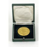 1966 Padraig Pearse Gold commemorative medallion by Vincze. A cased 4oz 22-carat gold