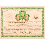 1867 Allen Larkin & O'Brien (Manchester Martyrs") Memorial, Kilrush, Co. Clare, certificate of