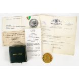 1966 Padraig Pearse Gold commemorative medallion by Vincze. A cased 4oz 22-carat gold