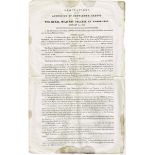 1843 (January 1) Sandhurst College, Regulations for the Admission of Gentlemen Cadets A four page