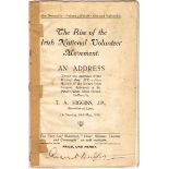 1914 The Rise of the Irish National Volunteer Movement, signed by Owen O'Duffy. An Address delivered