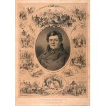 Daniel O'Connell Centenary of His Birth. 1875 Commemorative lithograph. Published by E. J. Harty,