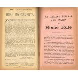 1880s Irish Loyal and Patriotic Union, political pamphlets. A bound collection of circa 200