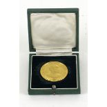 1966 Padraig Pearse Gold commemorative medallion by Vincze. A cased 2oz 22-carat gold