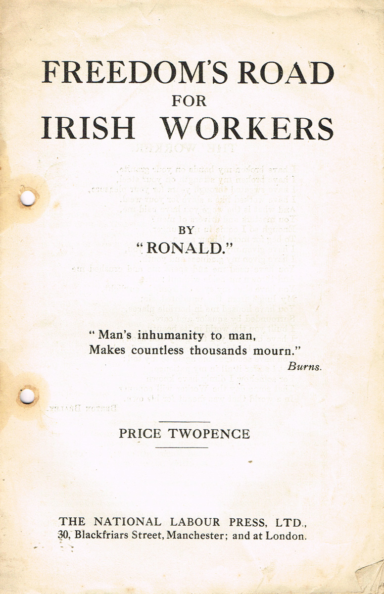 Circa 1912 to 1950s small archive of Ronald Mortished, Civil Servant, Irish Socialist and - Image 2 of 2