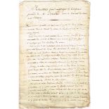 Early 19th century manuscript treatises on processing sugar. Six manuscript documents in French