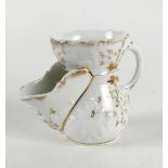 Tom Clarke's shaving mug An early 20th century slip-cast porcelain shaving mug, the white ground