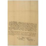 1916 A Half Proclamation. The final two paragraphs and the signatures printed to the lower half of a