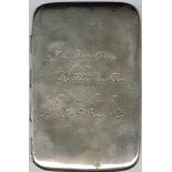 1916 Easter Rising, Dublin Castle commemoration The lid of a silver cigarette case engraved J. L.