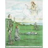 O Sacred Heart Bless Ireland print Lithographic print, after Joseph O'Hanrahan, of a dead Irish