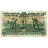 Currency Commission Consolidated Banknote 'Ploughman' Bank of Ireland One Pound, 29-5-36 61BA044567.