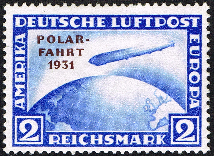 Germany. Airmails overprinted POLAR FAHRT 1931 1RM, 2RM and 4RM mint. Scarce. L - Image 2 of 3