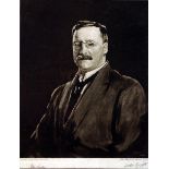 1921: Arthur Griffith, Sir John Lavery lithograph print, signed by both. Framed, signed in lower