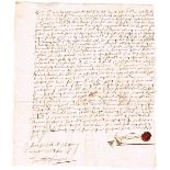 1655 Cromwellian soldier sells his land grant to Robert Browne, Carlow. One page document. Know