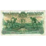 Currency Commission Consolidated Banknote 'Ploughman' Bank of Ireland One Pound 8-2-37 67BA020289.