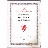 1947. The First Edinburgh Festival, collection of programmes and playbills. A collection of