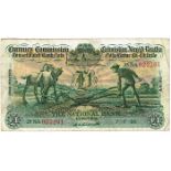 Currency Commission Consolidated Banknote 'Ploughman' National Bank One Pound 7-7-36 25NA022261.