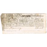 1751 Lottery Ticket for State Lottery in support of Dublin Hospitals For the Benefit of The
