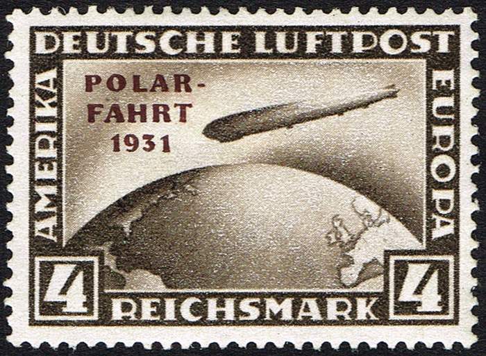 Germany. Airmails overprinted POLAR FAHRT 1931 1RM, 2RM and 4RM mint. Scarce. L
