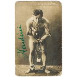 Harry Houdini (1874-1926), magician and escapologist, autograph signature. A black and white three-