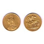 Victoria. Gold sovereigns, Jubilee Head, 1888 and 1893. Fine P