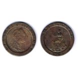 GB and Ireland mixed lot of copper coinage, William & Mary to George III. Includes GB William & Mary