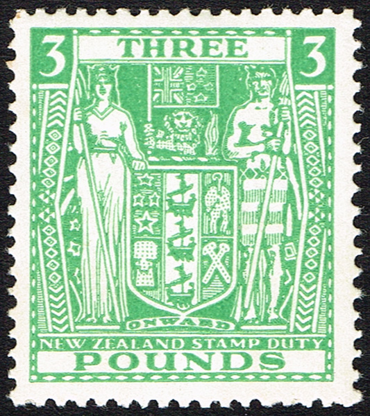 New Zealand 1940-58 Postal Fiscal high values. 7s6d, 9s, £2, £2.10s, £3 and £4, unmounted mint. SG - Image 3 of 4
