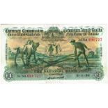 Currency Commission Consolidated Banknote 'Ploughman' National Bank One Pound 3-1-36 24NA090727.