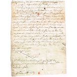 1775 (August 25) Elvis Presley's ancestor, court examination of William Presley. Manuscript, one