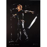 Rolling Stones, 'Paint It Black - Out of Control', Portrait of Mick Jagger by Ronnie Wood. A limited