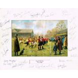 Rugby, Print signed by Irish international rugby players. A lithographic print by Kevin Walsh signed
