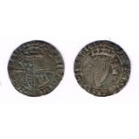 Henry VIII and Jane Seymour Irish Harp Coinage groat, 1536-1537. H & I, weakly struck in parts,