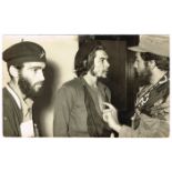 1959 Che Guevara, Cuban press photograph. A black and white photographic print of El Commandente