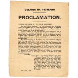28 June 1922, Oglaigh na hÉireann, Proclamation - the start of the Civil War. The proclamation
