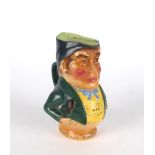 Corbett's Irish Whiskey, character jug. A slip cast earthenware character jug in the form of a