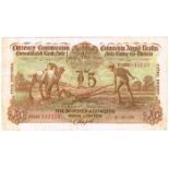 Currency Commission Consolidated Banknote 'Ploughman' Munster & Leinster Bank Five Pounds 8-10-38